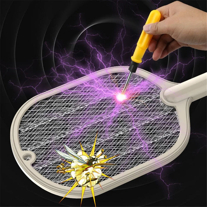 WP-07 2 in 1 Electric Mosquito Swatter Fly Bug Trap USB Rechargeable Mosquito Killer Lamp - Beige - 5