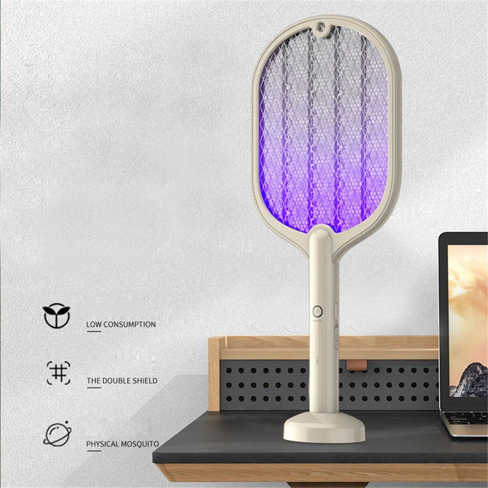 WP-07 2 in 1 Electric Mosquito Swatter Fly Bug Trap USB Rechargeable Mosquito Killer Lamp - Beige - 6