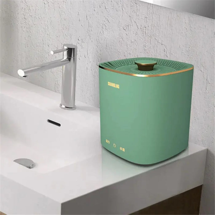 B18 Mini Portable Washing Machine Laundry Automatic Dormitory Underwear Washing Blu Light Sterilization Machine for Washing Socks Machine - Green - 5