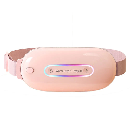 XXD-NG06 Electric Heating Uterus Massage Relieve Menstrual Pain Waist Abdomen Heating Belt with 3 Levels Adjustable - Pink - 1