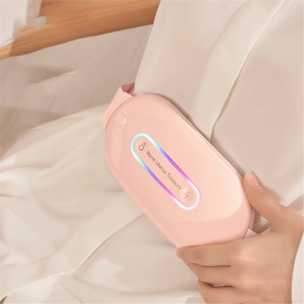 XXD-NG06 Electric Heating Uterus Massage Relieve Menstrual Pain Waist Abdomen Heating Belt with 3 Levels Adjustable - Pink - 2