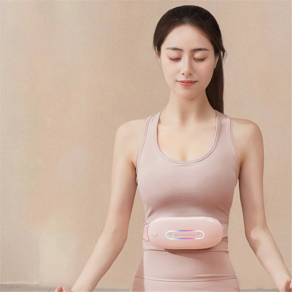 XXD-NG06 Electric Heating Uterus Massage Relieve Menstrual Pain Waist Abdomen Heating Belt with 3 Levels Adjustable - Pink - 3