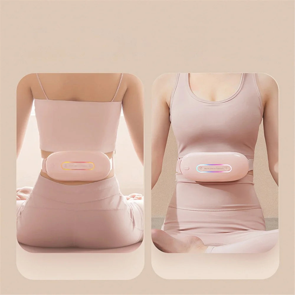 XXD-NG06 Electric Heating Uterus Massage Relieve Menstrual Pain Waist Abdomen Heating Belt with 3 Levels Adjustable - Pink - 5