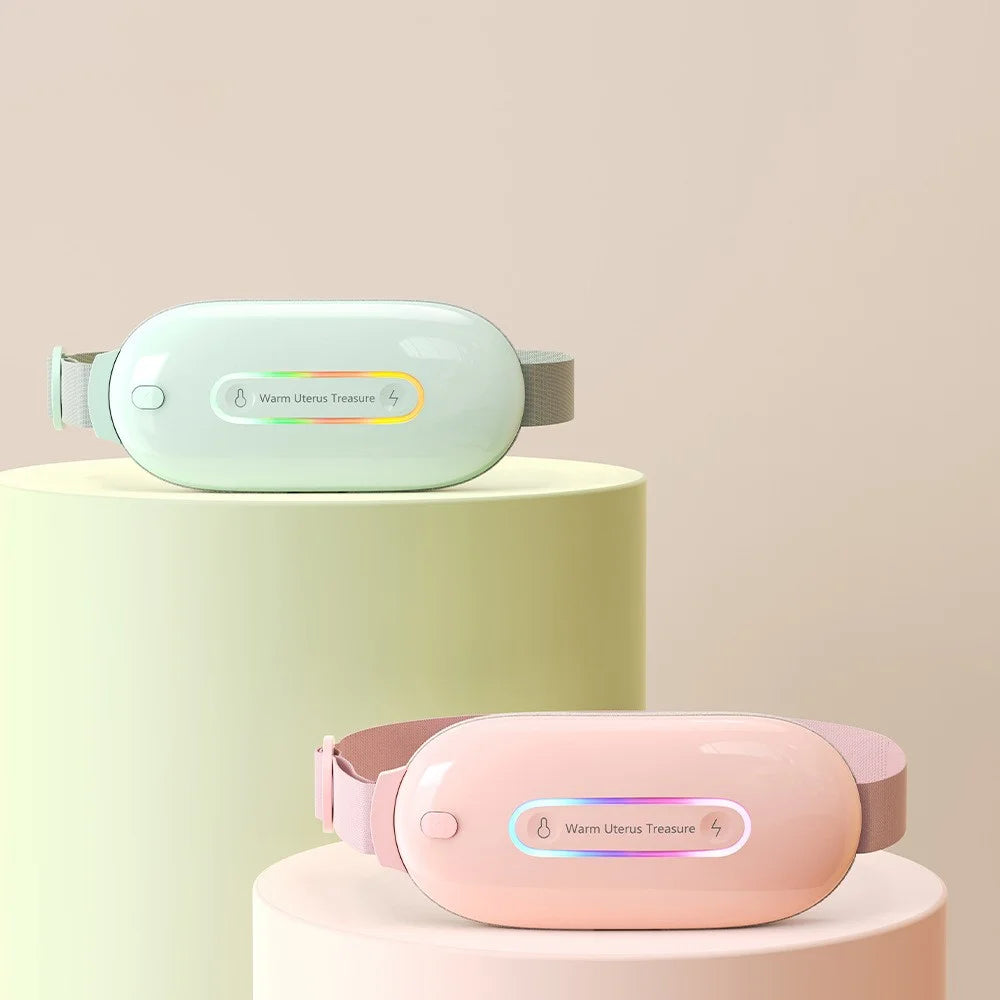 XXD-NG06 Electric Heating Uterus Massage Relieve Menstrual Pain Waist Abdomen Heating Belt with 3 Levels Adjustable - Pink - 6