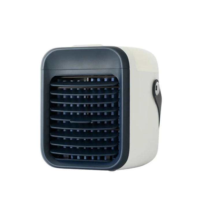 WT-F26 Portable 300ml Large Capacity Desktop Air Cooler Ventilator Fast Cooling Down Mist Maker Fan Combinations Top Filling Fan Humidifier for Home/Office/Bedroom, Built-in 2000mAh Battery - Blue - 1