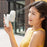 F21 Portable Mini Fan 1200mAh Rechargeable USB Battery Desktop Fan with Magnetic Base Clip - White - 2