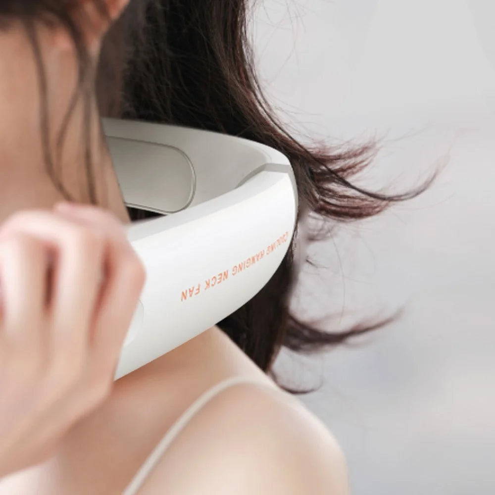 F13 Portable Neck Fan USB Rechargeable Summer Mini Cooling Fan Quiet 3 Wind Speed Personal Fan - 6