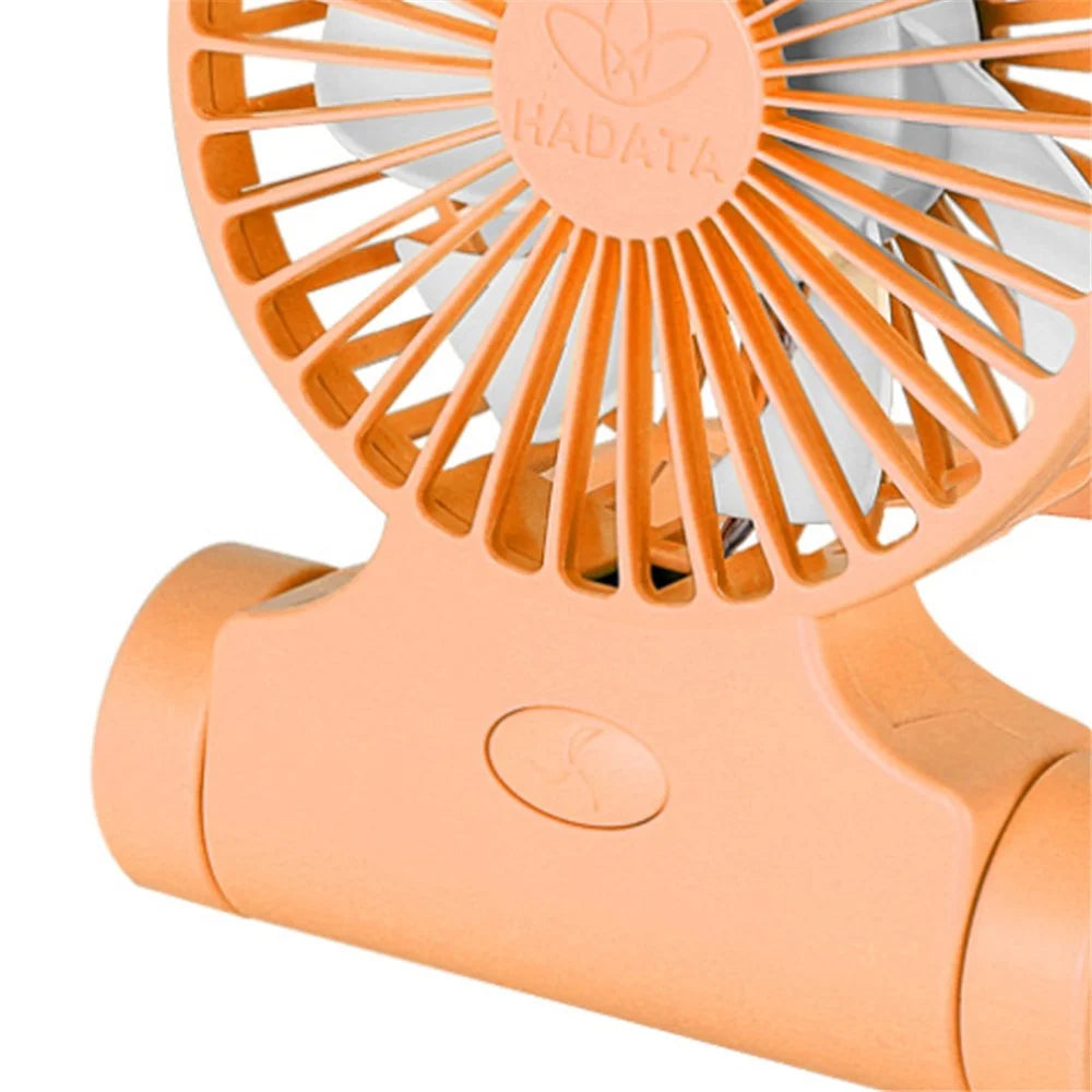 Small Cooling Fan Outdoor Portable Neck Fan with 3 Speeds for Travel Commute Picnic Office Sports - Orange - 4