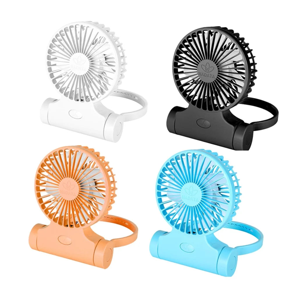 Small Cooling Fan Outdoor Portable Neck Fan with 3 Speeds for Travel Commute Picnic Office Sports - Orange - 6
