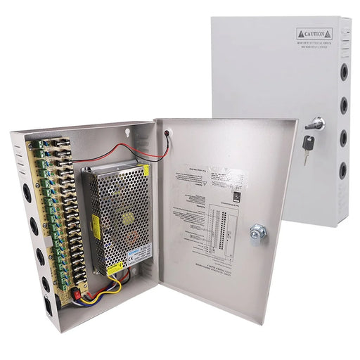 SOMPOM 12V 20A DC Distributed Power Supply Box 18 Channel CCTV Power Supply Box for Security Camera System DVRs IP Cameras CCTV Cameras - 1