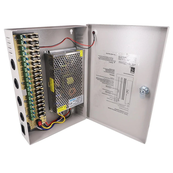SOMPOM 12V 20A DC Distributed Power Supply Box 18 Channel CCTV Power Supply Box for Security Camera System DVRs IP Cameras CCTV Cameras - 4