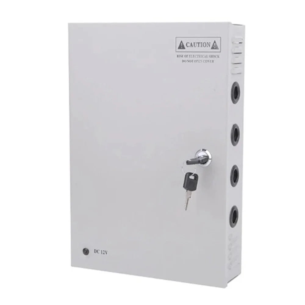 SOMPOM 18 Channel CCTV Power Supply Box for Security Camera System DVRs IP Cameras CCTV Cameras, 12V 15A DC Distributed Power Supply Box with Key Lock - 4