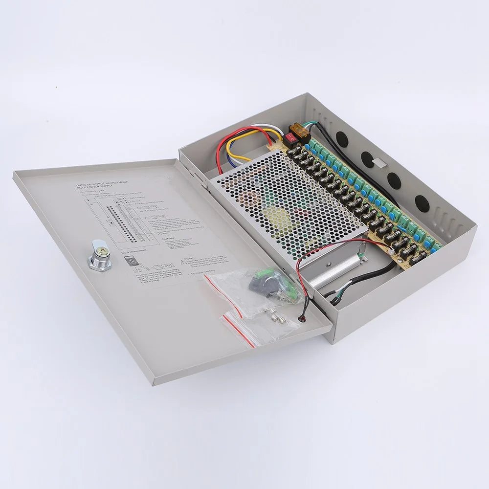 SOMPOM 12V 10A 18 Channel DC Distributed Power Supply Box for CCTV LED and All 12V DC Devices - 6