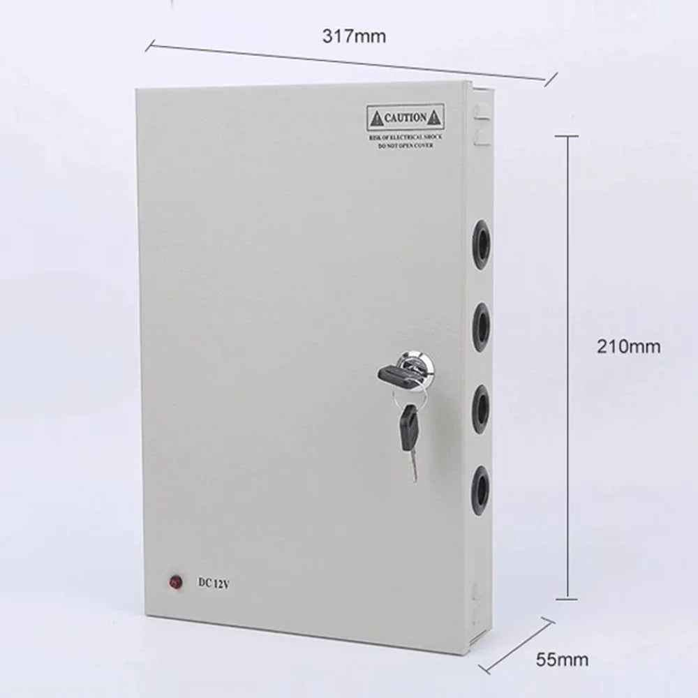 SOMPOM 12V 10A 18 Channel DC Distributed Power Supply Box for CCTV LED and All 12V DC Devices - 7