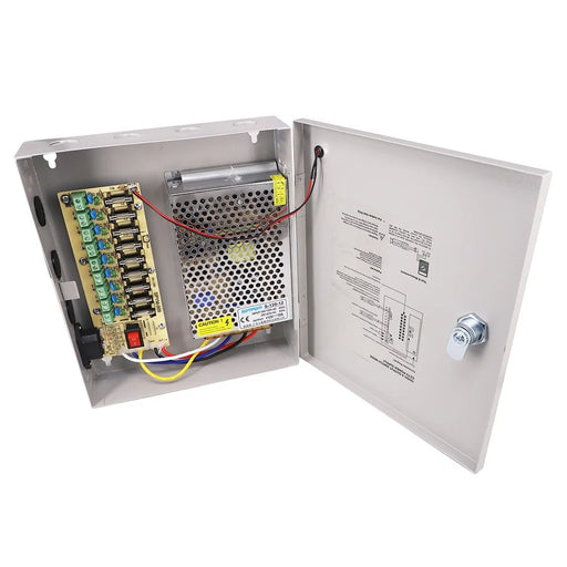 SOMPOM CCTV Power Supply 9CH Channel Port Box 12V 10A Distributed Power Supply Output - 2