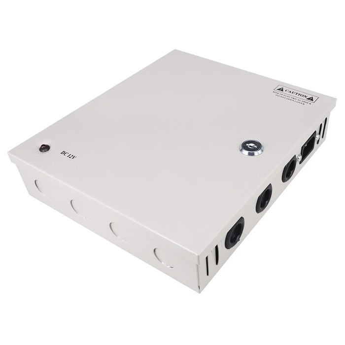 SOMPOM CCTV Power Supply 9CH Channel Port Box 12V 10A Distributed Power Supply Output - 6