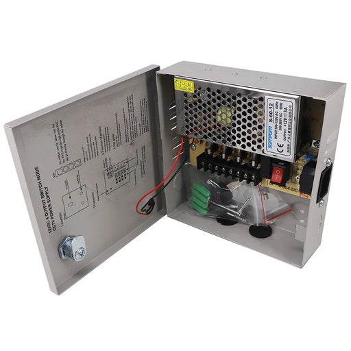 SOMPOM 4 Channel/Port DC 12V 3A Security Camera Power Supply Distribution with Metal Box for Cameras IP CCTV DVR Surveillance System - 2
