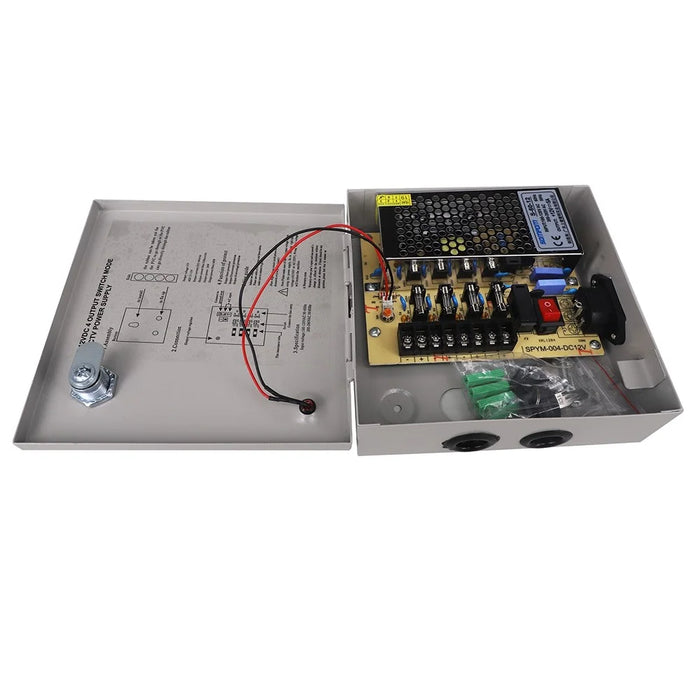 SOMPOM 4 Ports 4CH Output 5A 12V DC CCTV Distributed Power Supply Box for Security Camera - 3