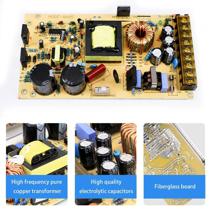 SOMPOM S-150-12 12V 12.5A 150W Monitor Lighting LED Strip Driver Power Supply Power Switch - 7