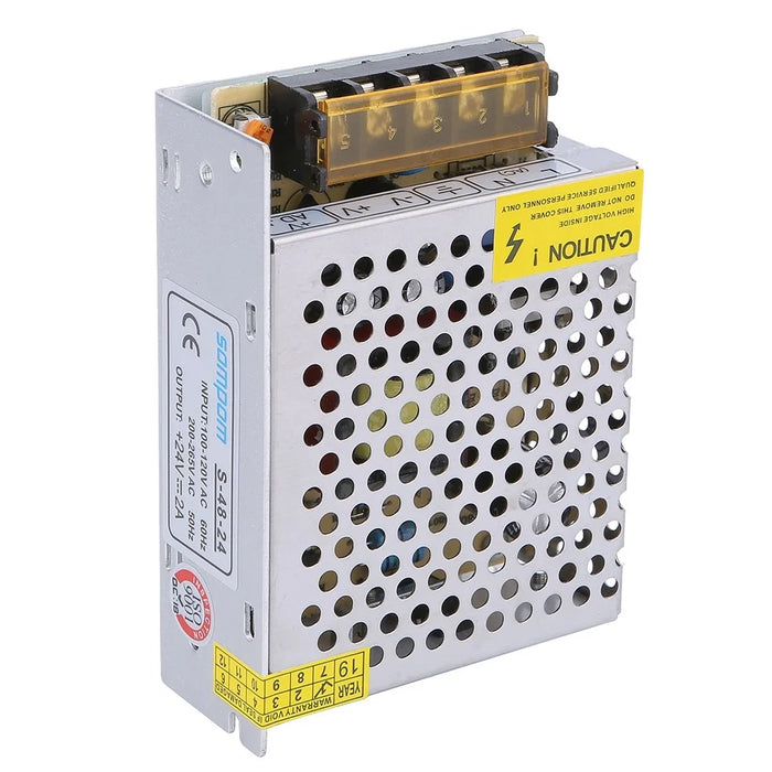 SOMPOM S-48-24 2A 48W 24V LED Strip Power Supply Driver DC Voltage Adapter Transformer - 2