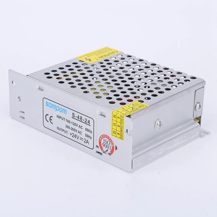 SOMPOM S-48-24 2A 48W 24V LED Strip Power Supply Driver DC Voltage Adapter Transformer - 5