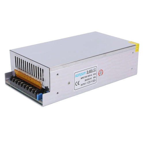 SOMPOM S-600-12 12V 50A 600W Lighting Monitor LED Strip Driver Power Supply Voltage Transformer Power Switch - 1