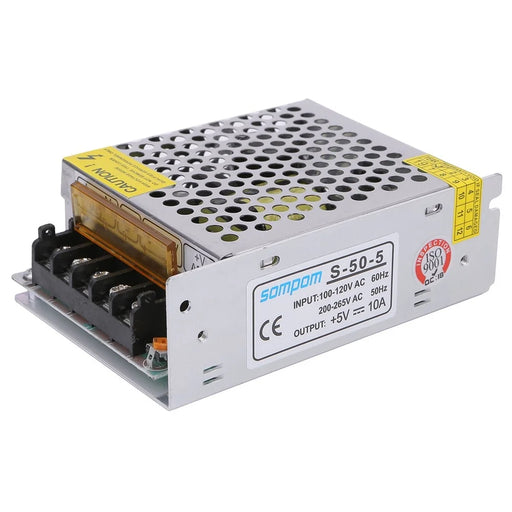 SOMPOM S-50-5  5V 10A 50W Power Supply Switch Drive LED Strip Power Source for Display Lighting Monitor - 1