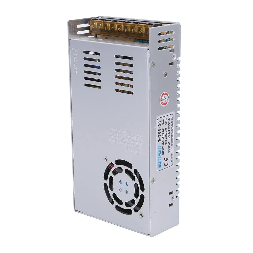 SOMPOM S-360-24 24V 15A 360W Driver Power Supply LED Light Strip Monitor Power Adapter Safe to Use - 3