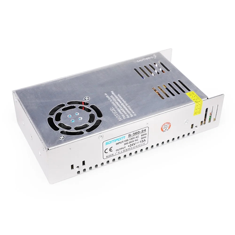 SOMPOM S-360-24 24V 15A 360W Driver Power Supply LED Light Strip Monitor Power Adapter Safe to Use - 5