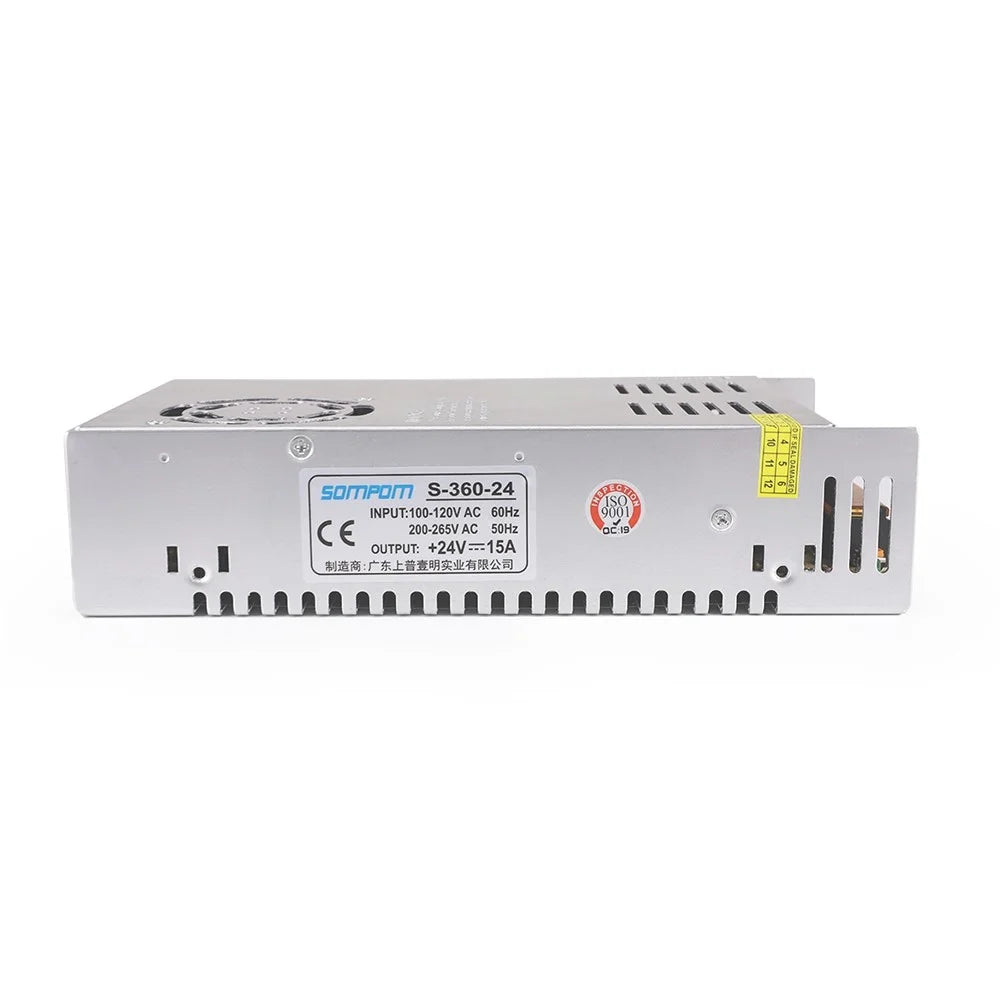 SOMPOM S-360-24 24V 15A 360W Driver Power Supply LED Light Strip Monitor Power Adapter Safe to Use - 6