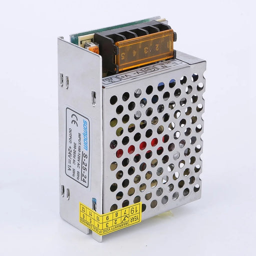 SOMPOM S-25-24 24V 1A 25W Power Supply LED Strip Driver DC Voltage Transformer Power Switch - 2