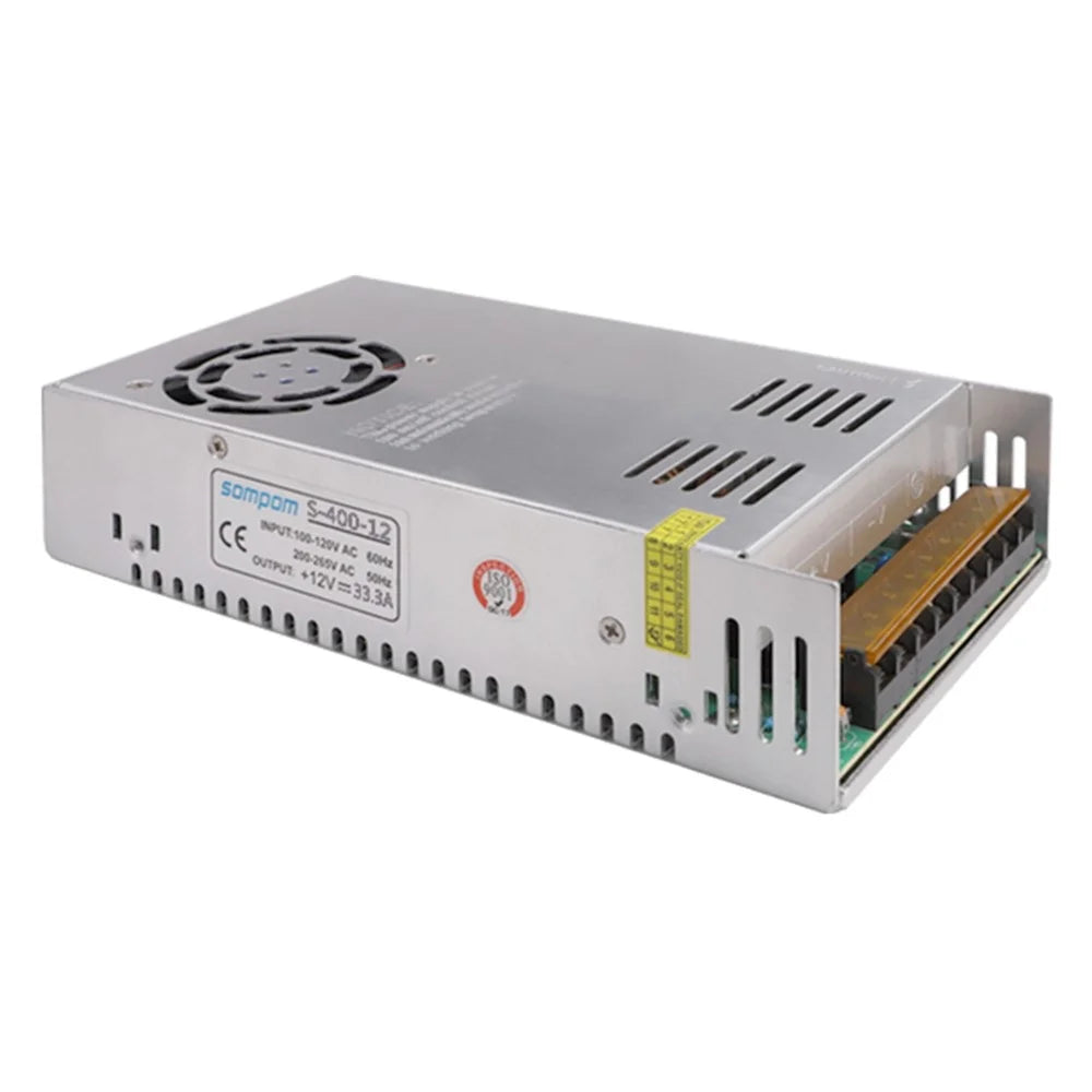 SOMPOM S-400-12 12V 33.3A 400W LED Strip Driver Power Supply Voltage Transformer Power Switch - 1