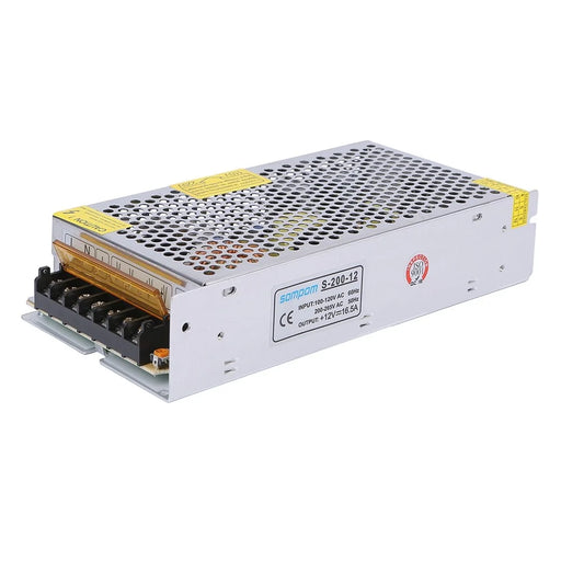 SOMPOM S-200-12 12V 16.5A 200W Power Switch LED Strip Driver Power Supply Voltage Transformer - 1