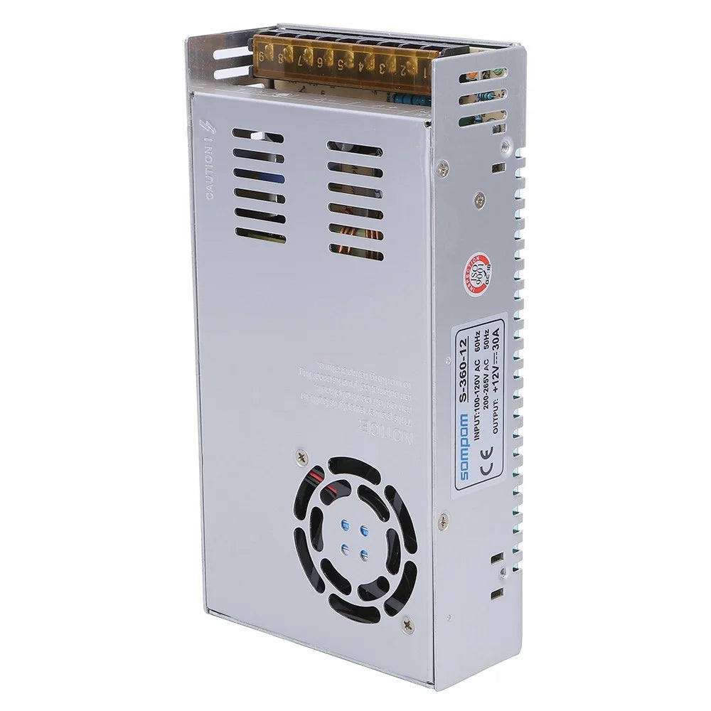 SOMPOM S-360-12 12V 30A 360W Voltage Transformer Power Switch LED Strip Lighting Monitor Driver Power Supply - 2