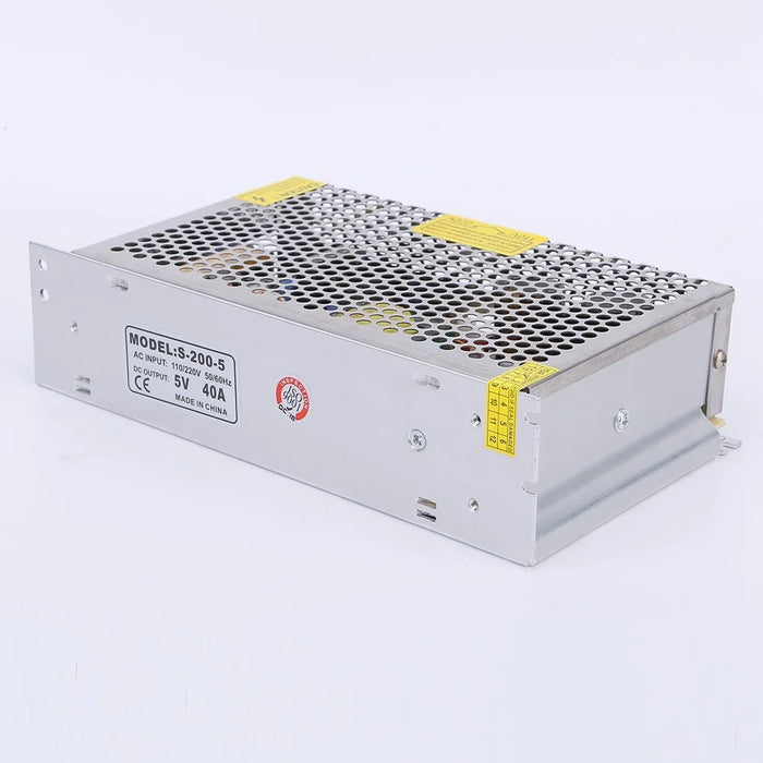 SOMPOM S-200-5 5V 40A 200W Lighting Transformer Power Supply Switch Drive LED Strip Power Source for Display Lighting Monitor - 5