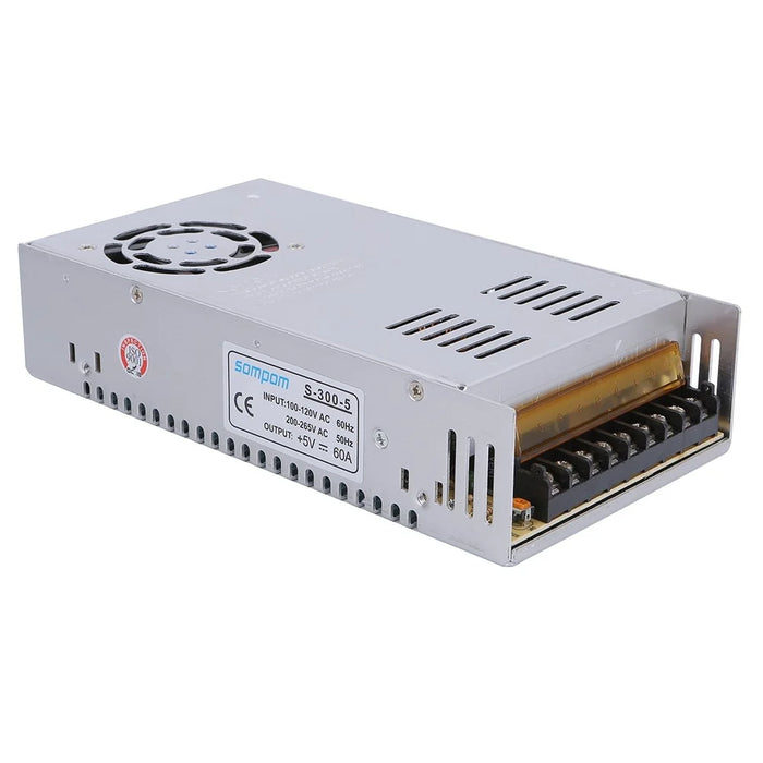 SOMPOM S-300-5 5V 60A 300W Lighting Transformer Power Supply Adapter LED Strip Switch Driver - 1