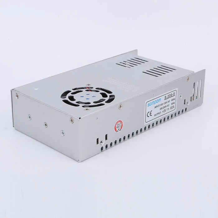 SOMPOM S-300-5 5V 60A 300W Lighting Transformer Power Supply Adapter LED Strip Switch Driver - 5