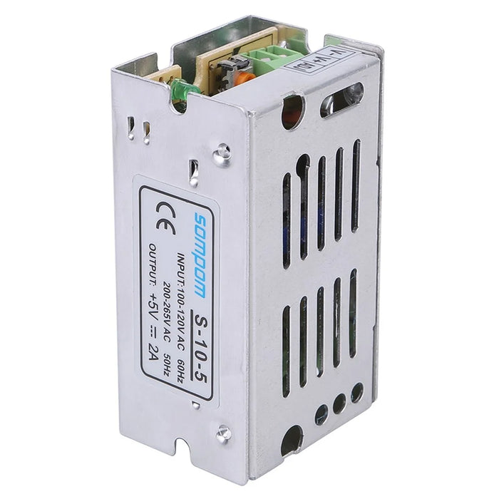 SOMPOM S-10-5 5V 2A 10W Power Supply LED Strip Lights Driver Fast Dissipation Aluminum Power Adapter - 2