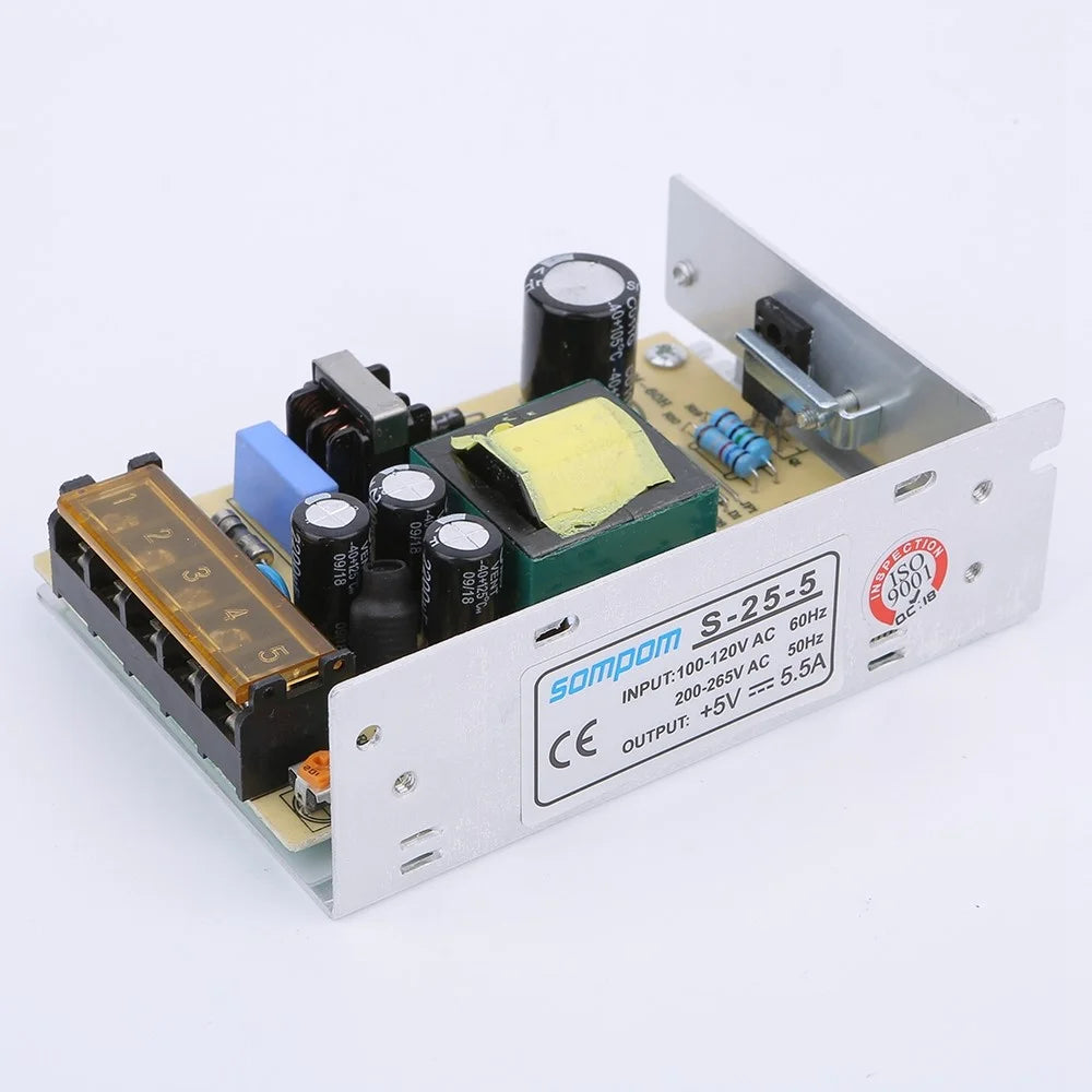 SOMPOM S-25-5 5V 5.5A 25W Power Supply LED Driver Universal Regulated Transformer DC Adapter - 4