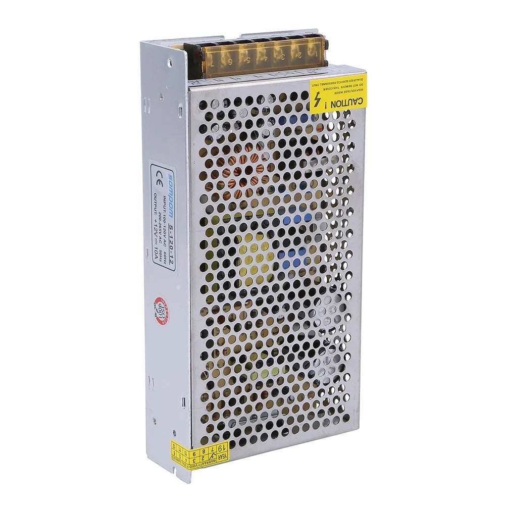 SOMPOM S-120-12 12V 10A 120W LED Strip Driver Power Supply Voltage Transformer Power Switch - 2