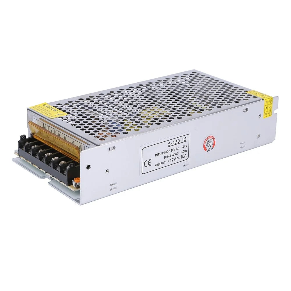 SOMPOM S-120-12 12V 10A 120W LED Strip Driver Power Supply Voltage Transformer Power Switch - 3