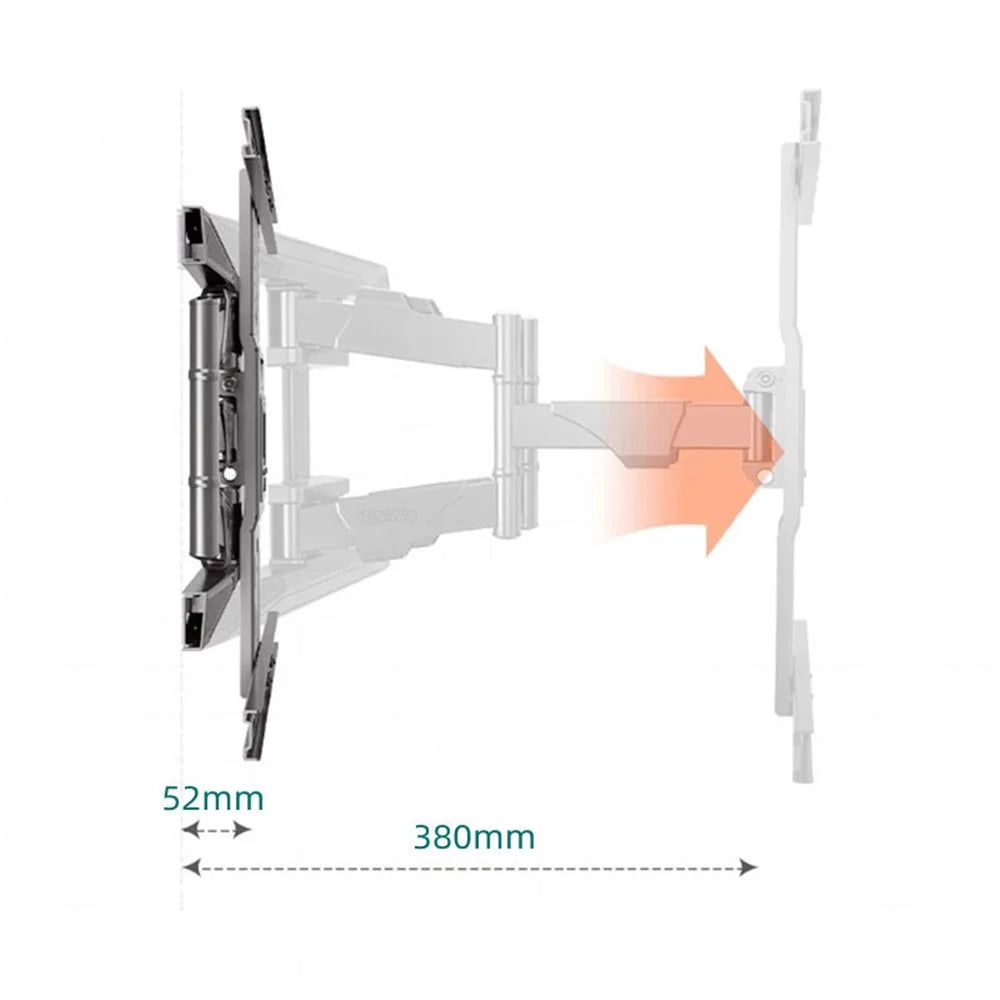 NORTH BAYOU P6 TV Wall Mount 45-75 Inch Full Motion LED LCD Screen Mount Max VESA 600x400mm, 45.5kg Bearing Weight - 4