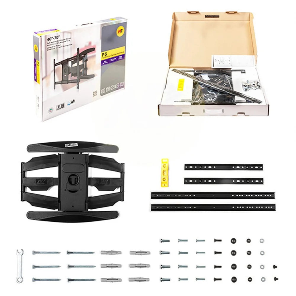 NORTH BAYOU P6 TV Wall Mount 45-75 Inch Full Motion LED LCD Screen Mount Max VESA 600x400mm, 45.5kg Bearing Weight - 7