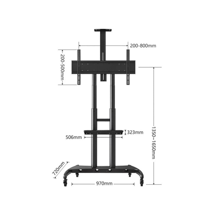 NORTH BAYOU AVA1800-70-1P Mobile TV Cart Rooling TV Stand with Wheels for 55-80 inch Flat Panel Screens - 6