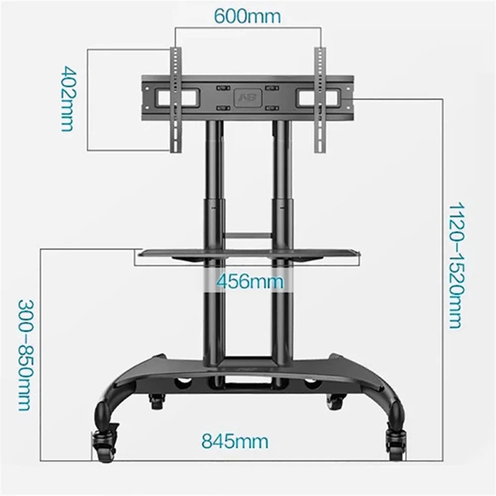 NORTH BAYOU AVA1500-60-1P Mobile TV Cart 32"-70" Flat Panel LED LCD Plasma TV Stand with Camera Tray and AV Shelf - 5