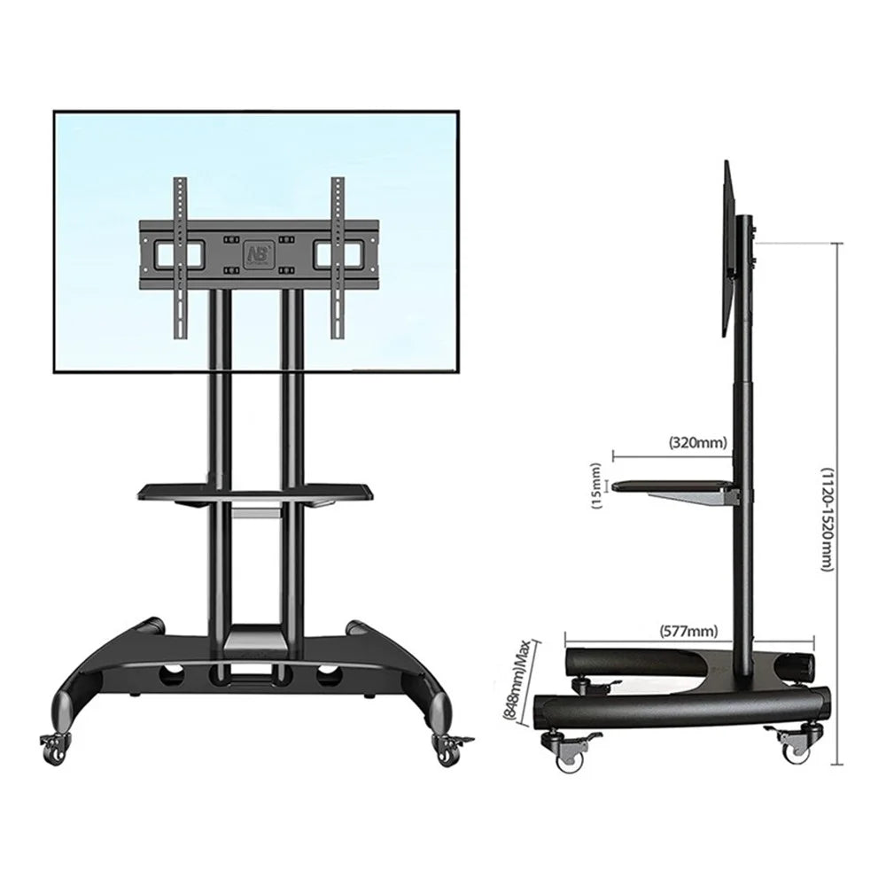 NORTH BAYOU AVA1500-60-1P Mobile TV Cart 32"-70" Flat Panel LED LCD Plasma TV Stand with Camera Tray and AV Shelf - 6