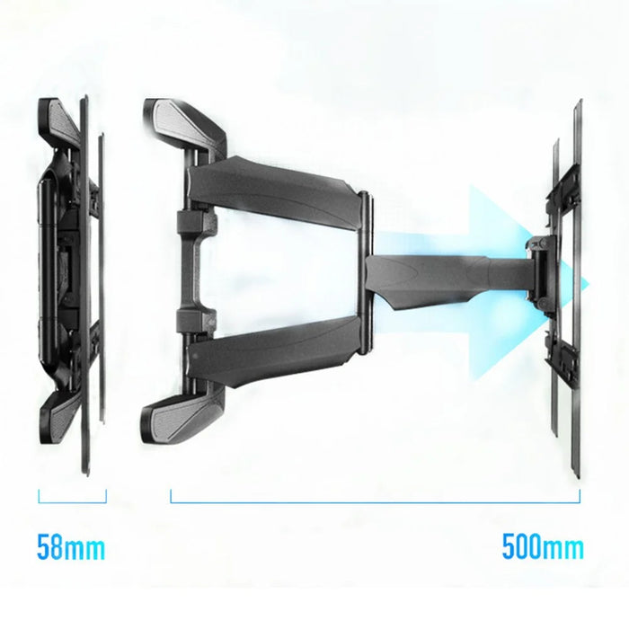NORTH BAYOU P65 55-85 Inch TV Wall Mount Stretching Full Motion LED LCD Screen Mount, 68.2kg Bearing Weight - 5