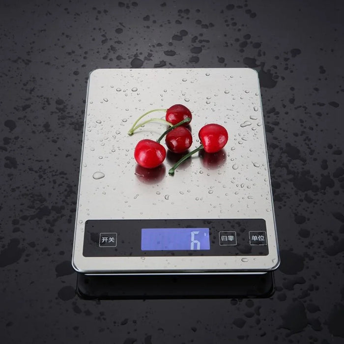 A10-1 USB Rechargeable 10kg / 1g Kitchen Digital Scale Electronic LCD Display Home Cooking Baking Food Scale - Silver - 3