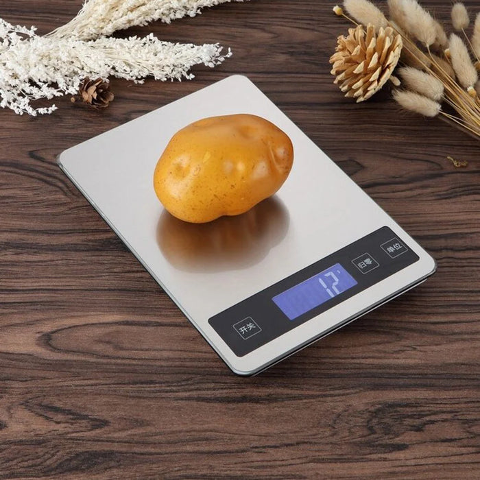 A10-1 USB Rechargeable 10kg / 1g Kitchen Digital Scale Electronic LCD Display Home Cooking Baking Food Scale - Silver - 4