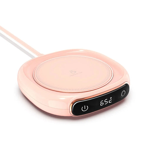 M316 Smart Coffee Mug Warmer Electric Cup Heating Plate for Tea, Water, Milk, Coffee - Pink - 1